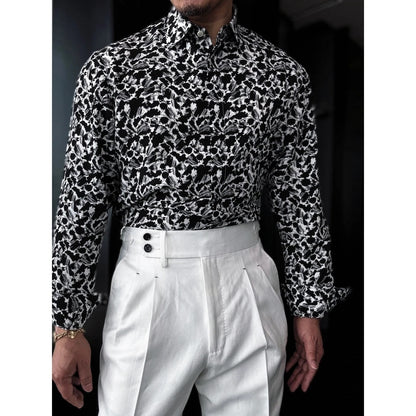 Black And White Printed Shirt