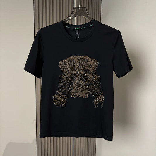 Men's Trendy Rhinestone Short Sleeves