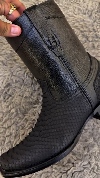 Classic Italian Python Boots