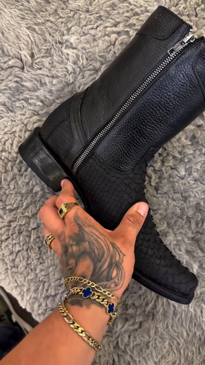 Classic Italian Python Boots