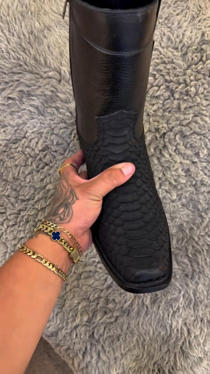 Classic Italian Python Boots