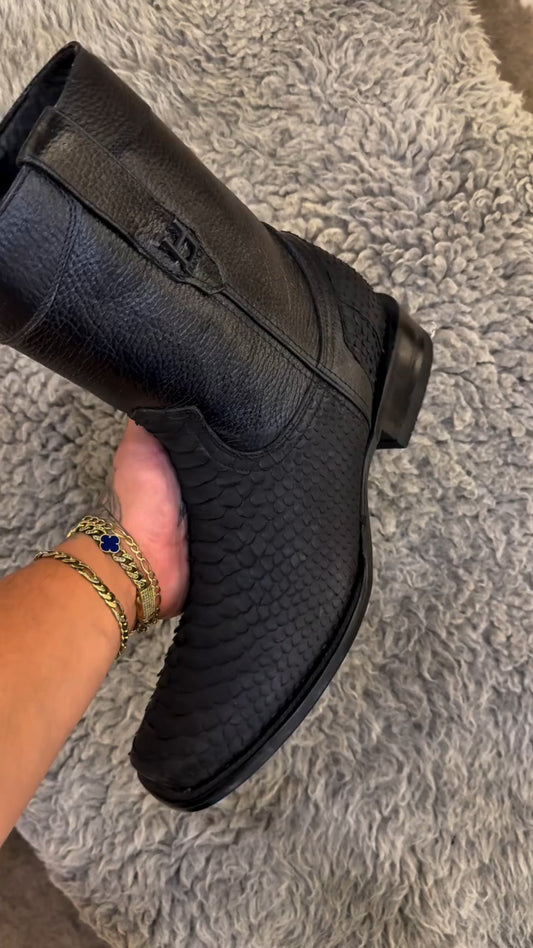 Classic Italian Python Boots
