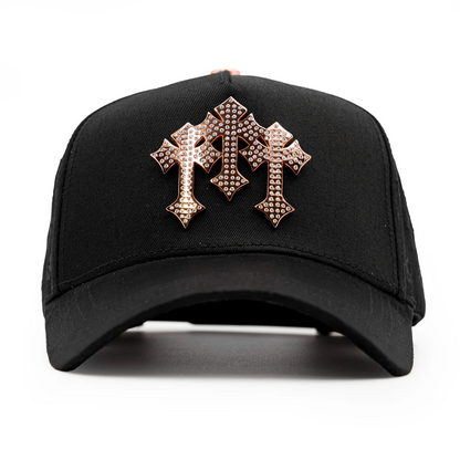 Triple Cross Embellished Cap