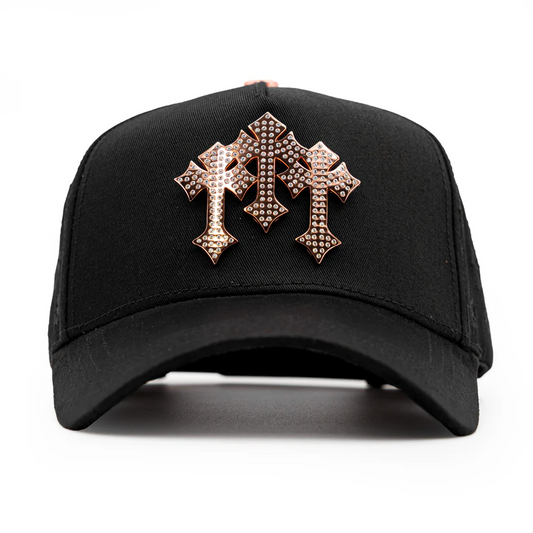 Triple Cross Embellished Cap