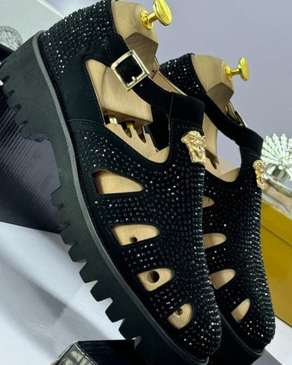 Luxury Men's Fashion Rhinestone Sandals