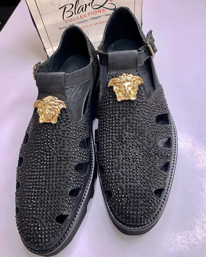 Luxury Men's Fashion Rhinestone Sandals