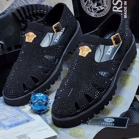 Luxury Men's Fashion Rhinestone Sandals