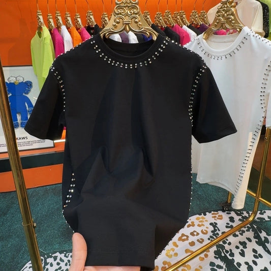 New Summer Rivet Short Sleeves