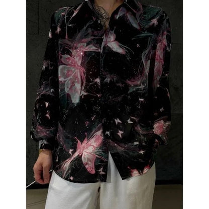 Colorful Butterfly Starlight Casual Shirt