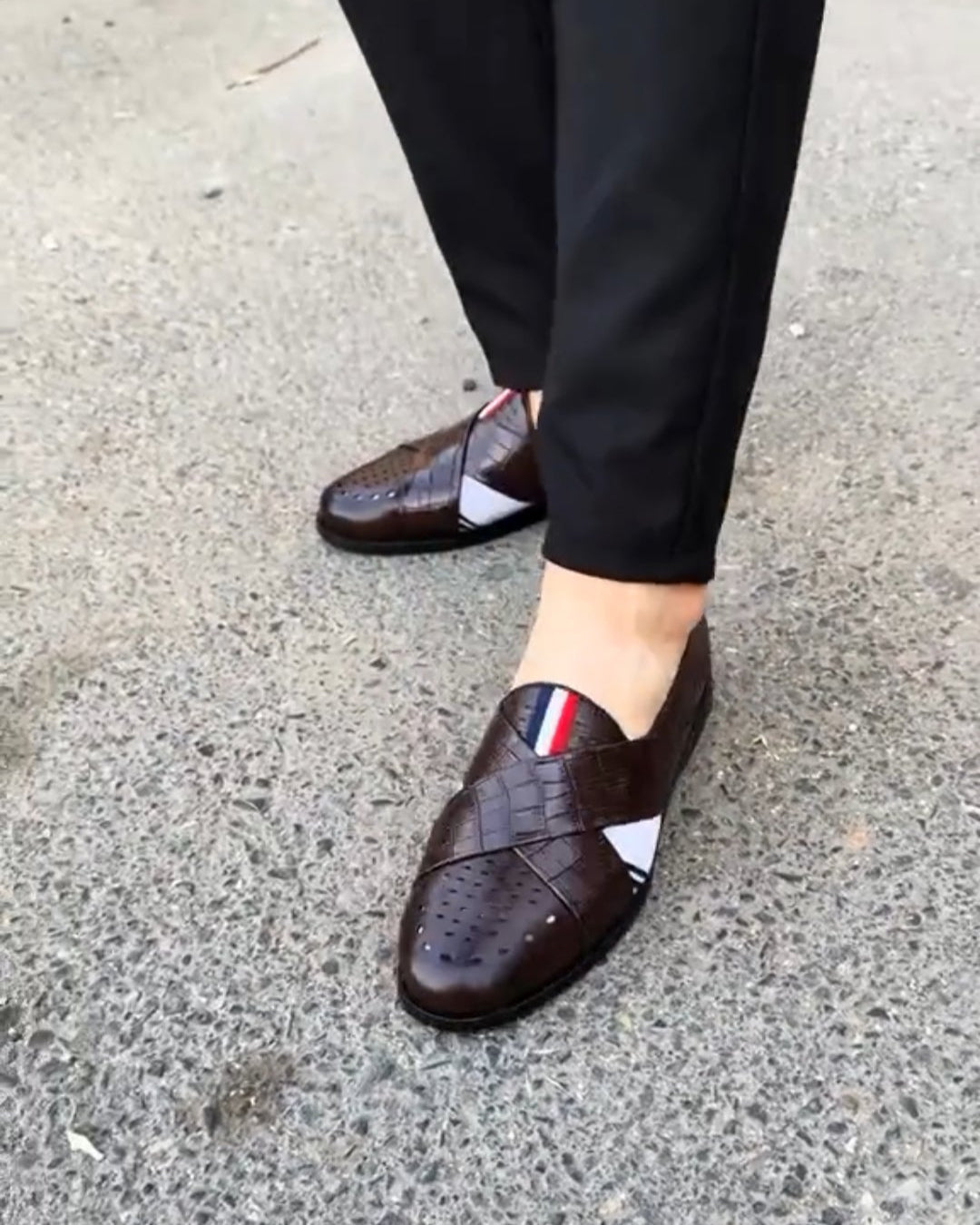 Casual Breathable Leather Slip-on Sandals