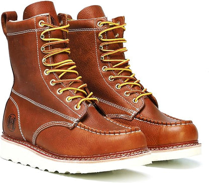 Men's 6" / 8" Slip Resiatant Soft Toe Water Resistant Leather Work Boots