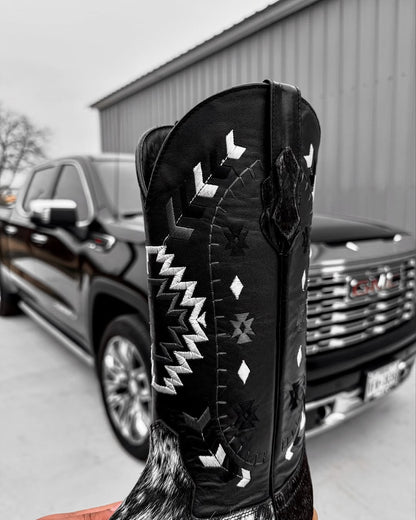 Premium Cowhide Boots - Square Toe