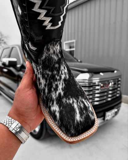 Premium Cowhide Boots - Square Toe
