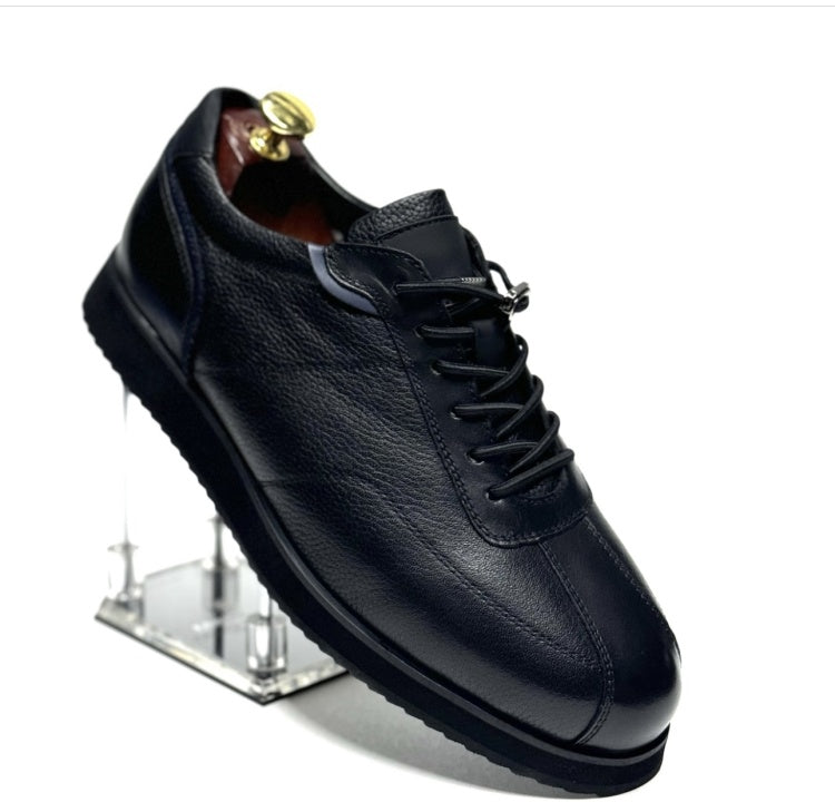 Handmade Leather Casual Black Shoes