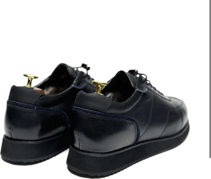 Handmade Leather Casual Black Shoes