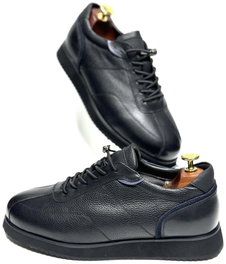 Handmade Leather Casual Black Shoes