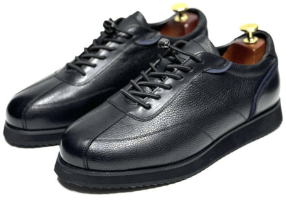 Handmade Leather Casual Black Shoes
