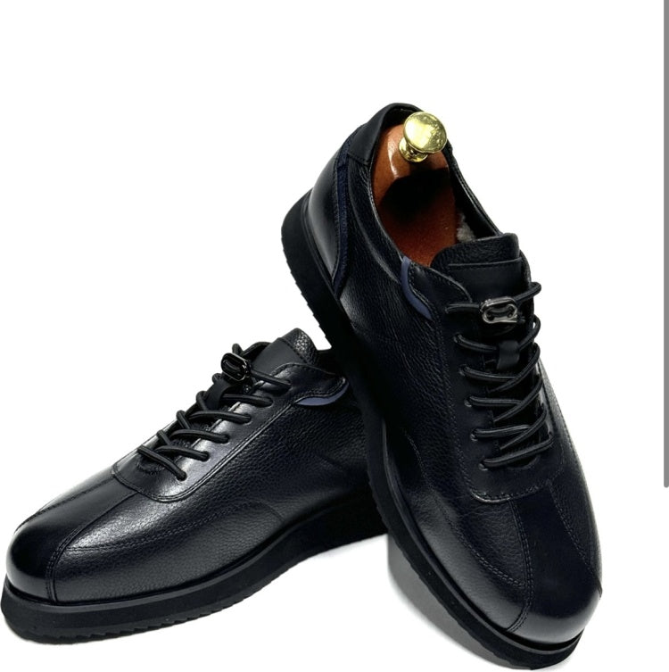 Handmade Leather Casual Black Shoes