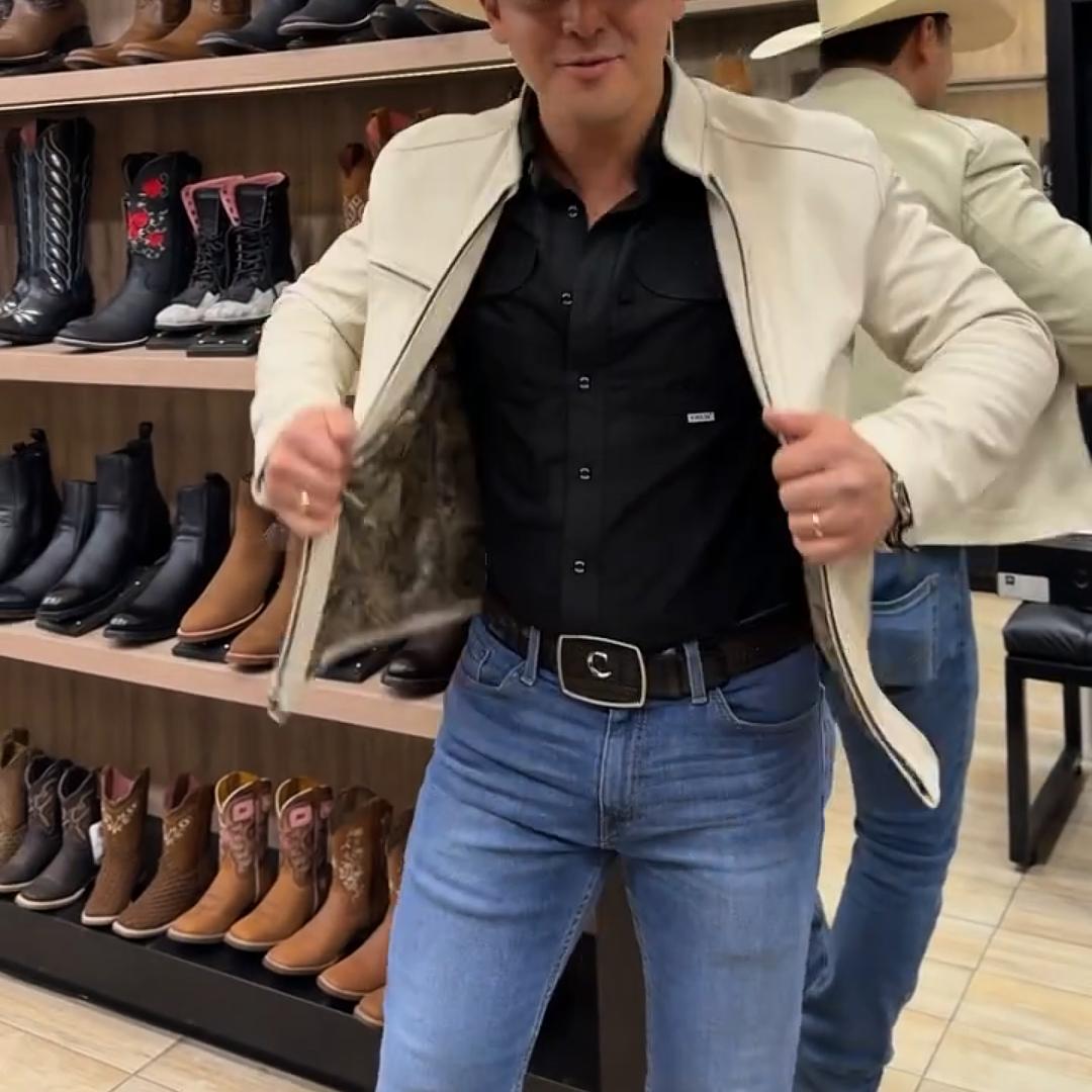 Slim-Fit Western-Inspired Men’s Jacket