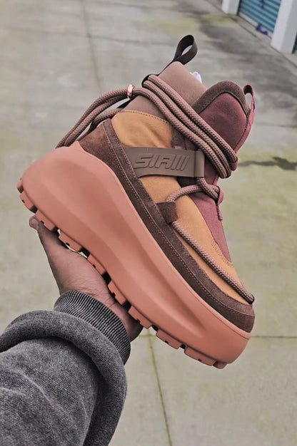 Trendy Lace-Up Platform Shoes