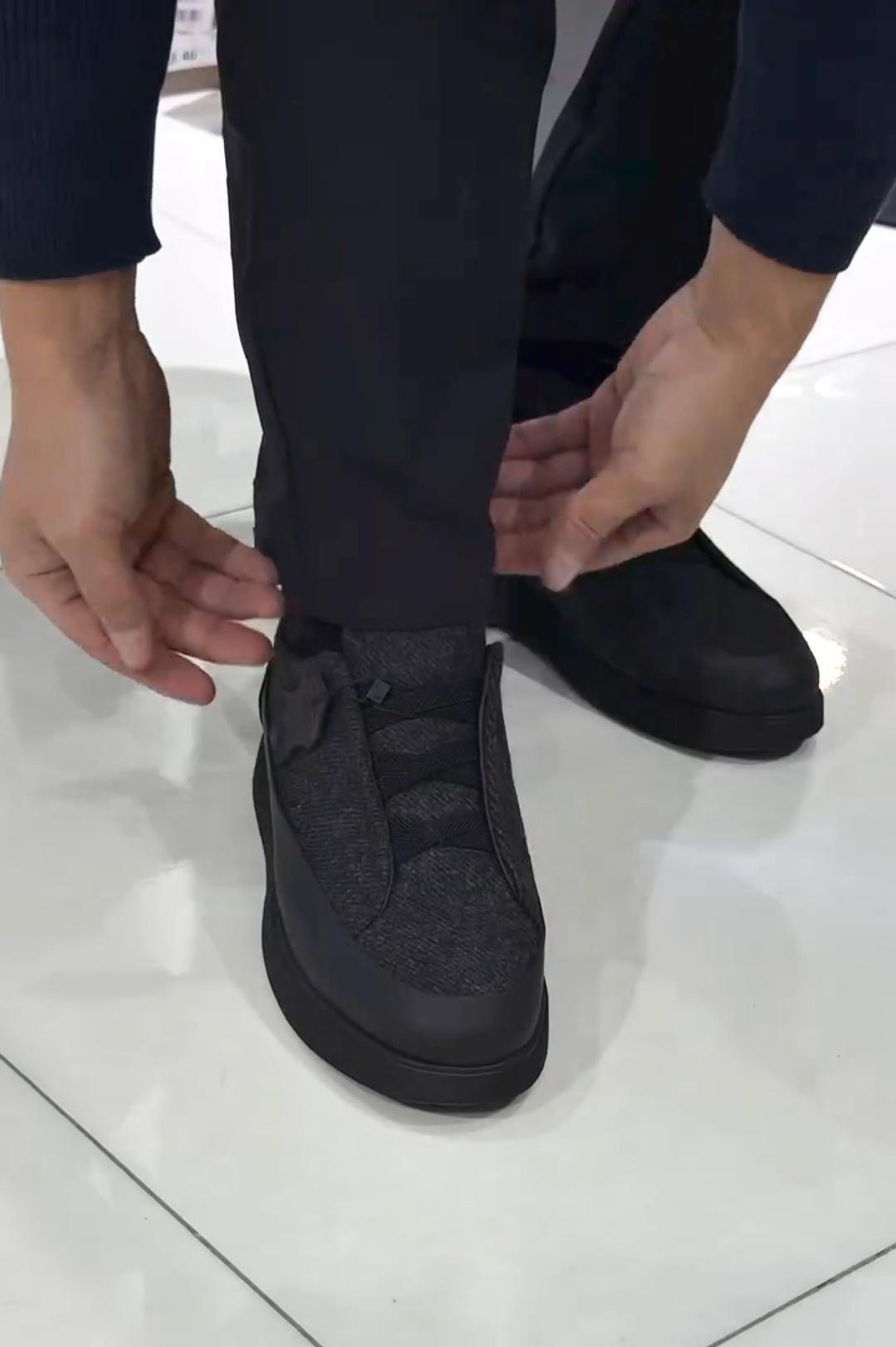 Tweed-Textured Casual Shoes