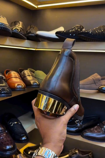 Metal-Trim Chelsea Boots