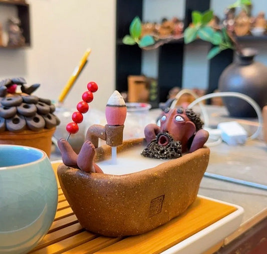 Handmade Bath Guy Ceramic Incense Holder