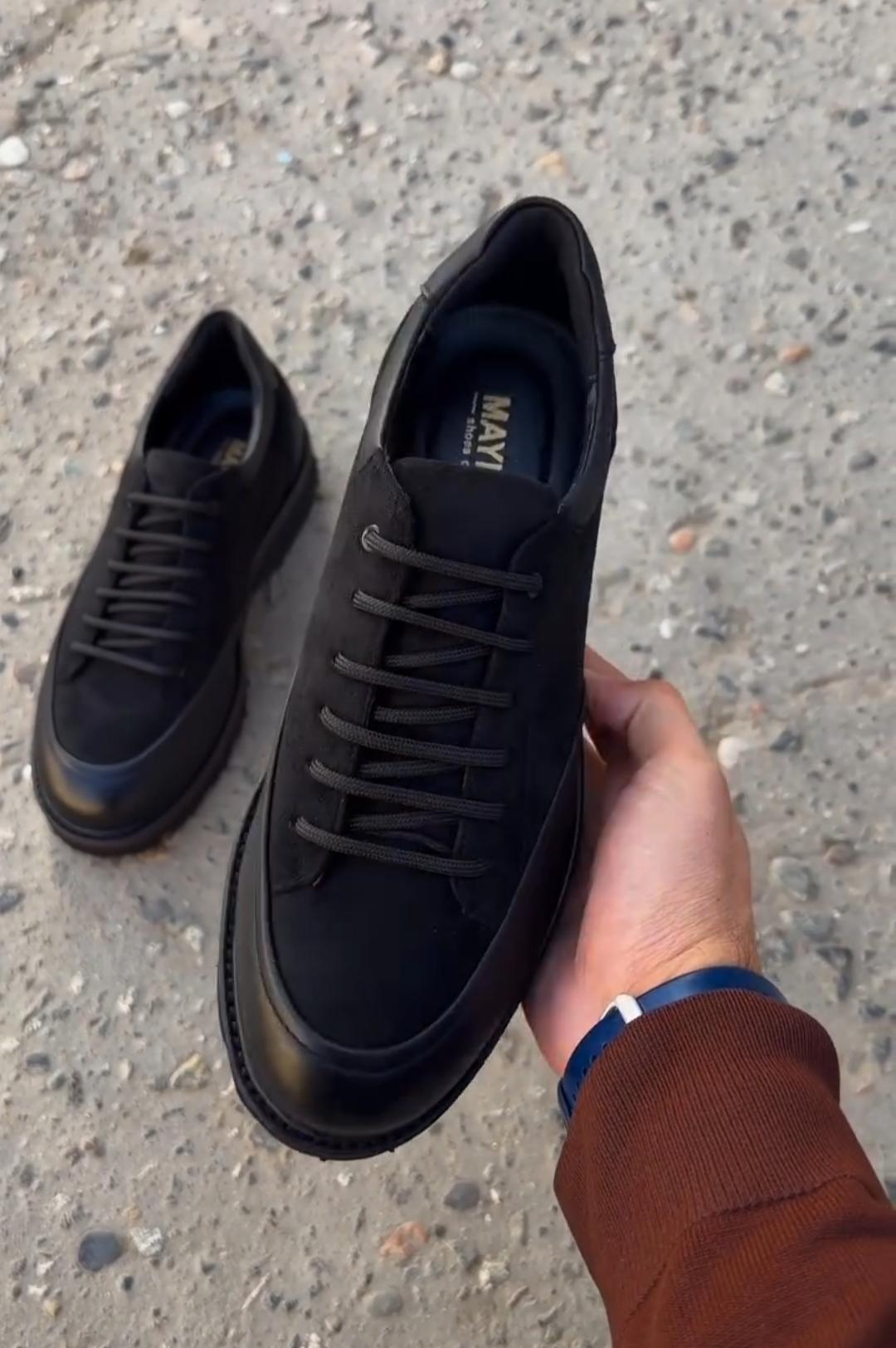Leather Patchwork Sport Casual Shoes