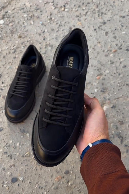 Leather Patchwork Sport Casual Shoes