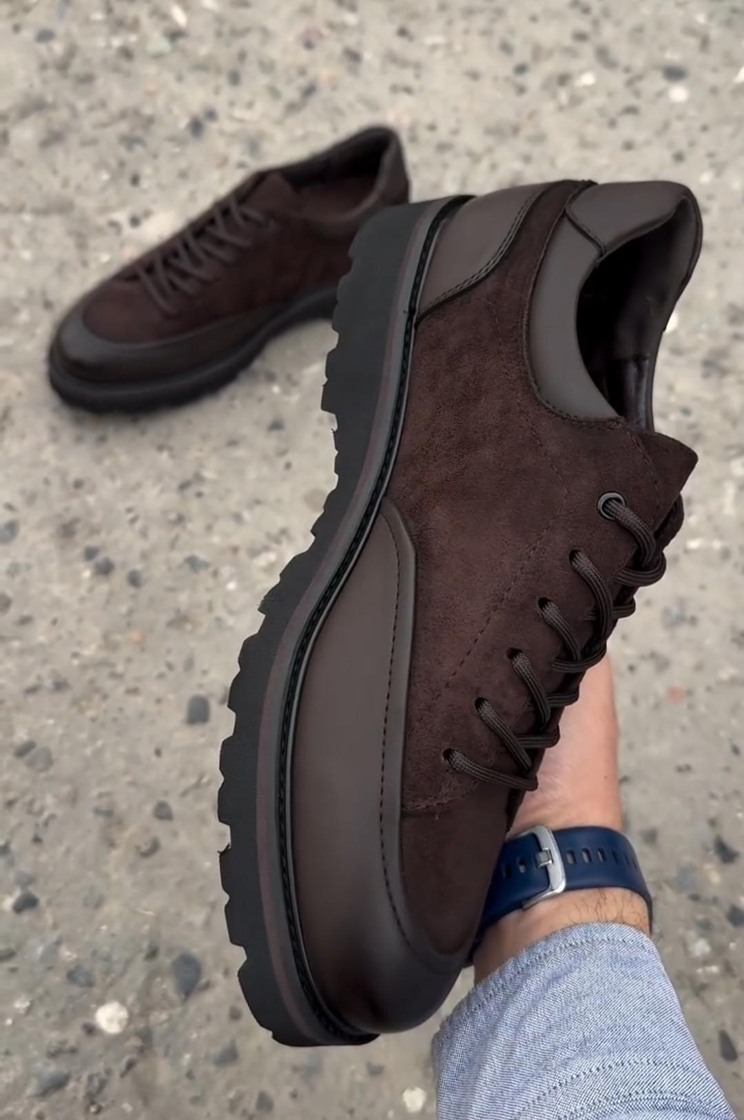 Leather Patchwork Sport Casual Shoes