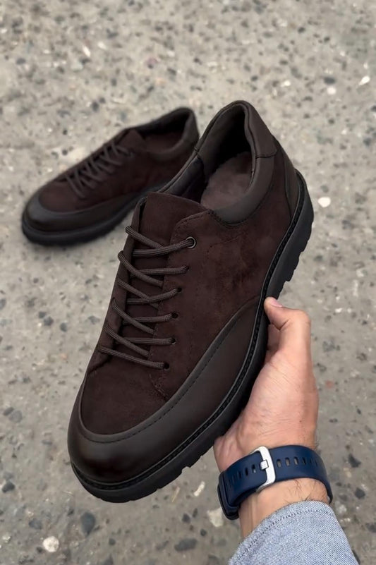 Leather Patchwork Sport Casual Shoes