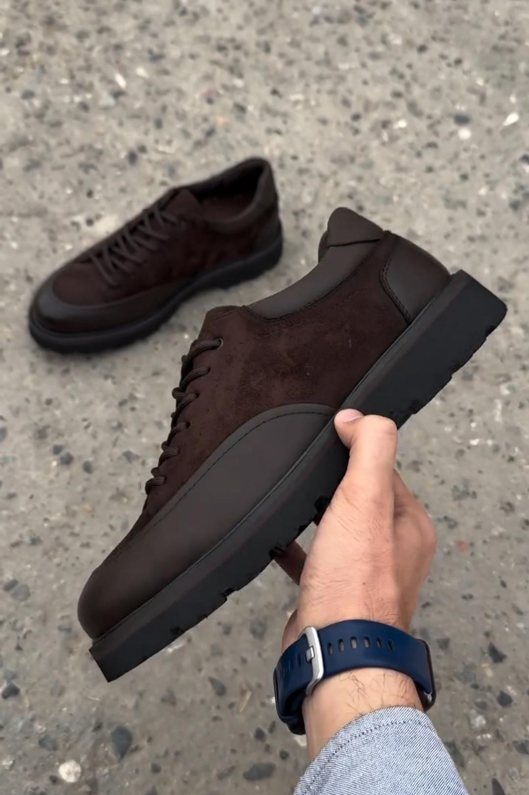 Leather Patchwork Sport Casual Shoes