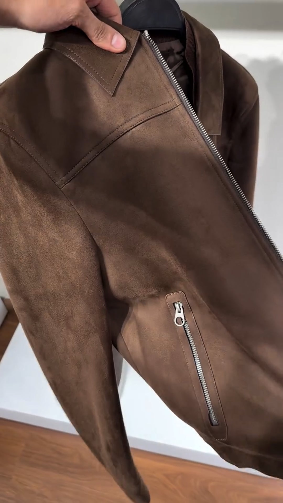 Classic Suede Zipper Jacket