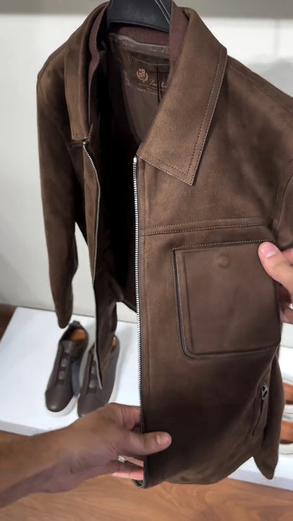 Classic Suede Zipper Jacket