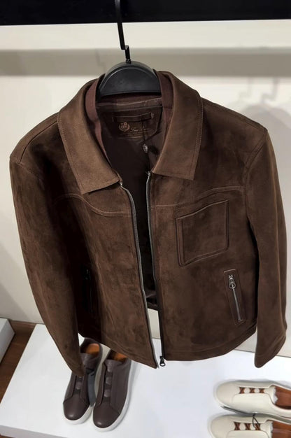 Classic Suede Zipper Jacket