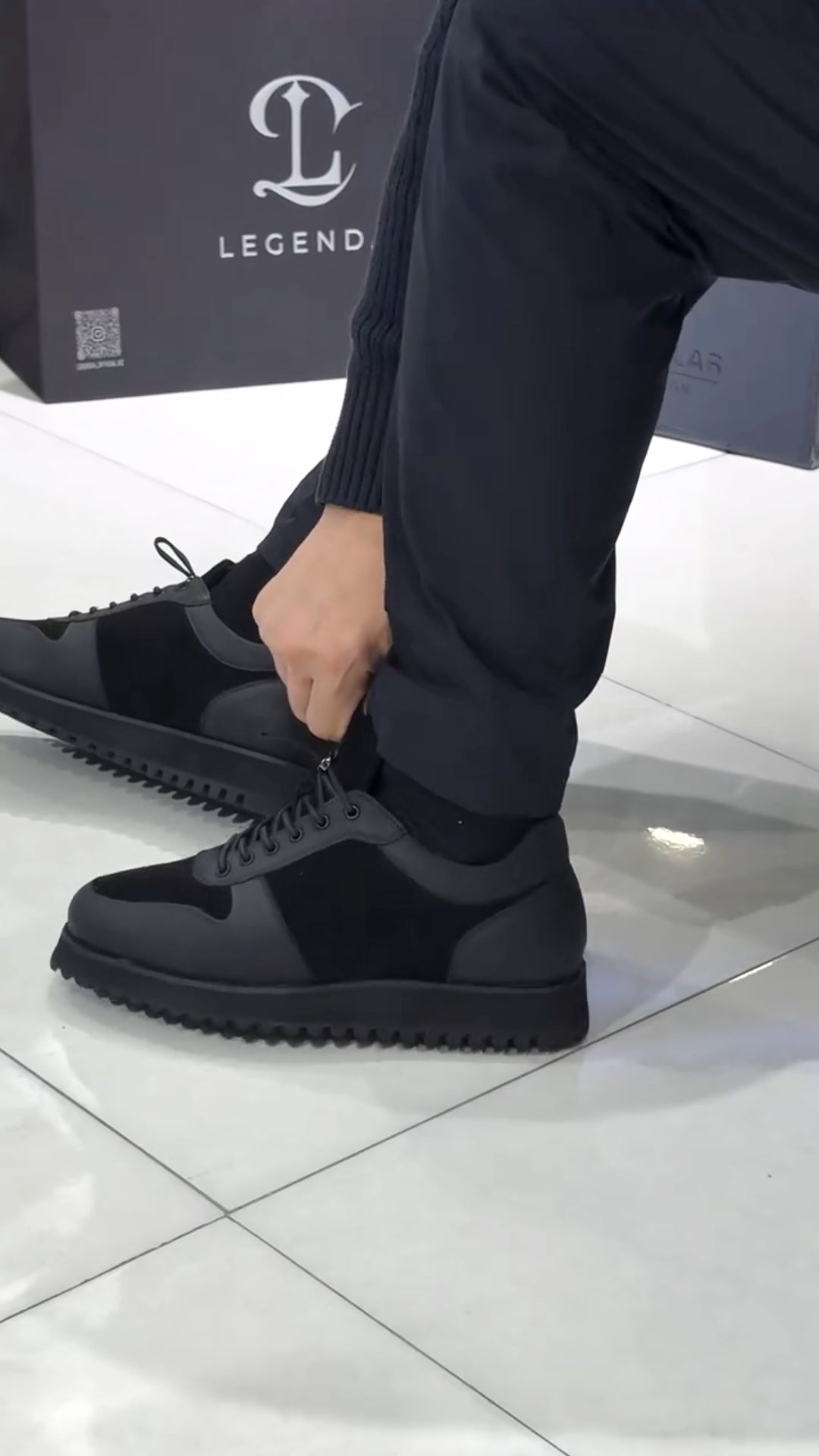 Men’s Patchwork Leather Lace-Up Shoes