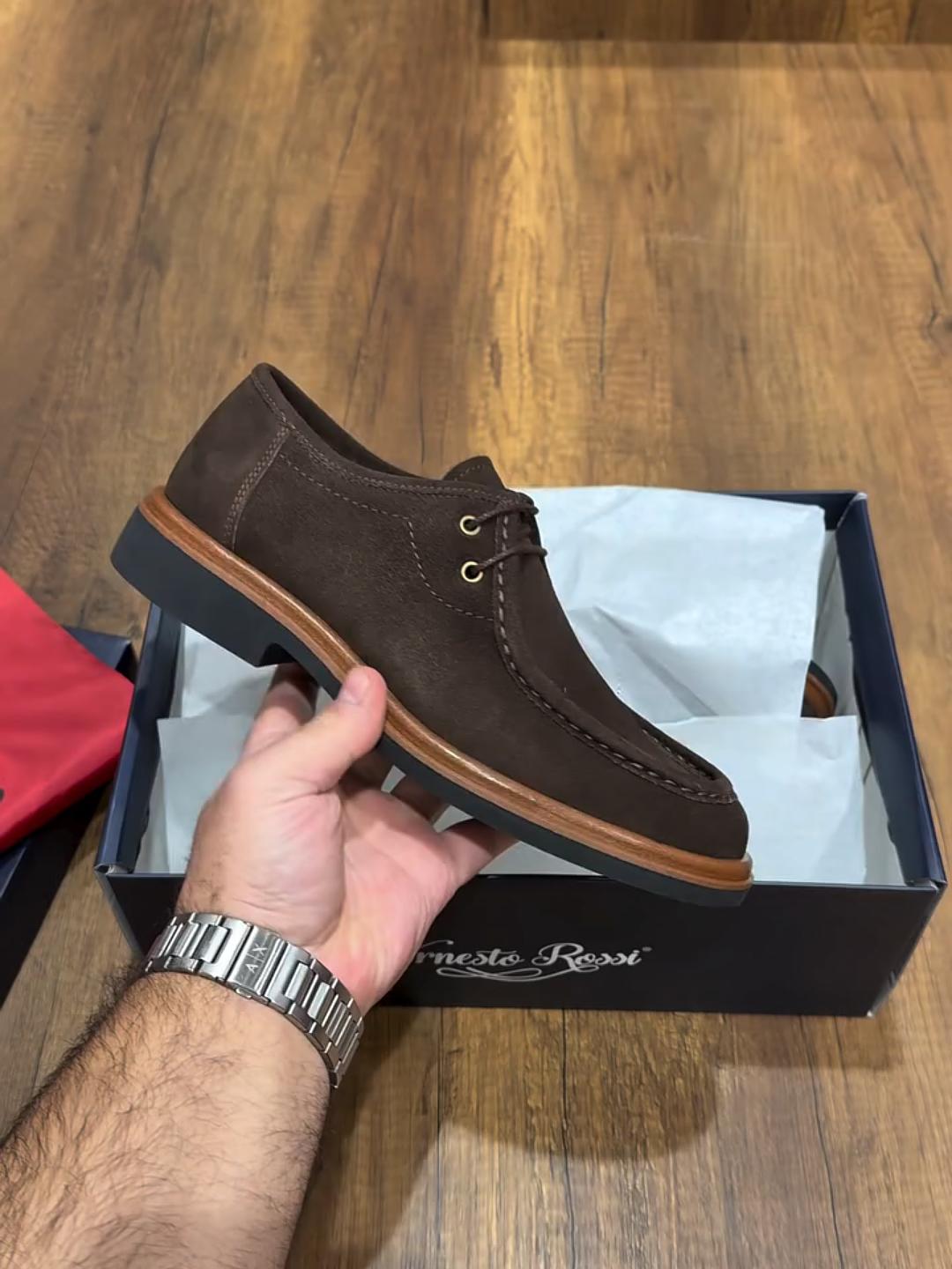 Handmade Suede Lace-Up Monk Style Shoes