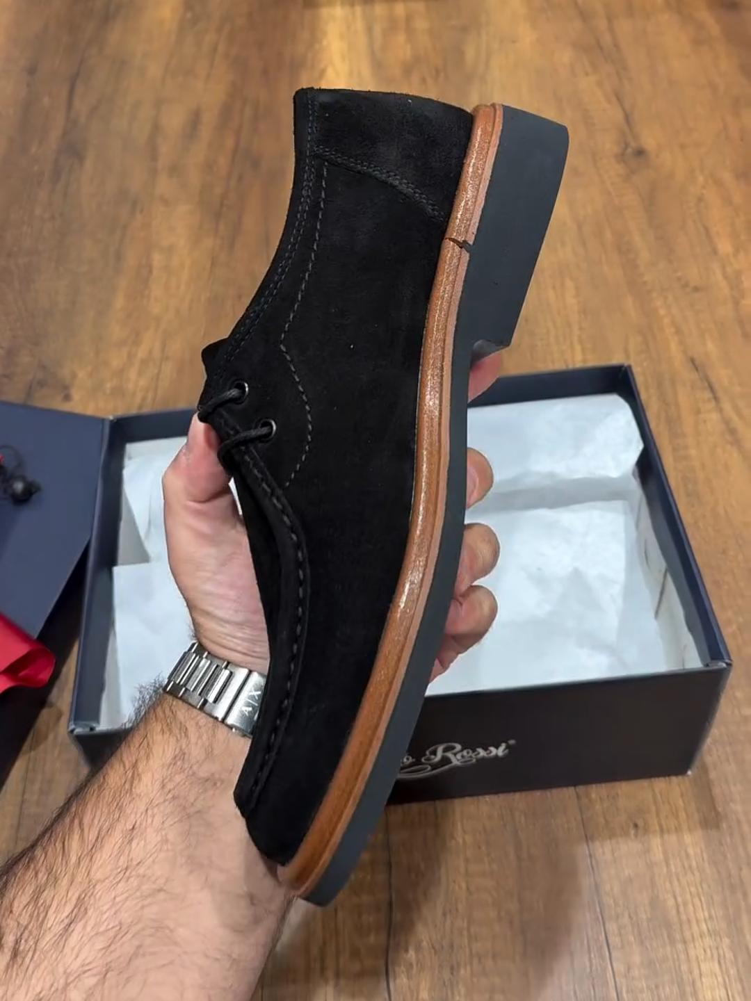 Handmade Suede Lace-Up Monk Style Shoes