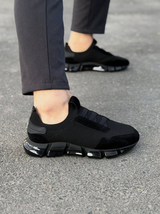 Mesh Slip-On Athletic Sneakers with Shock-Absorbing Sole