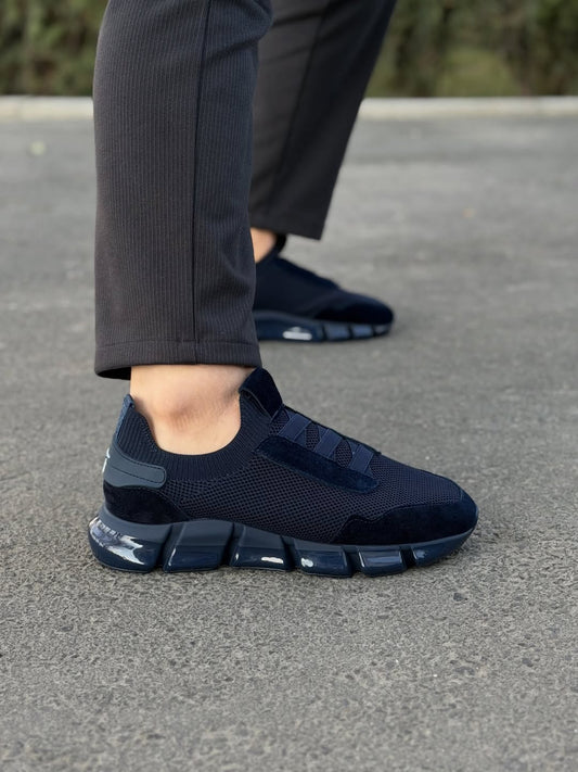 Mesh Slip-On Athletic Sneakers with Shock-Absorbing Sole