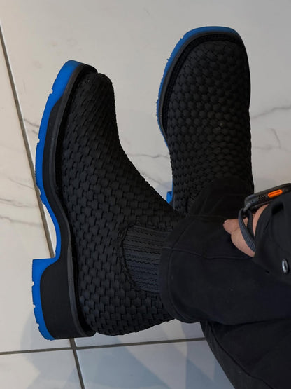 Waterproof Wear-Resistant Chunky Sole Boots (Blue Sole)