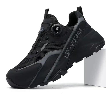 Breathable Casual Cowhide Chunky Sole Height-Enhancing Sneakers