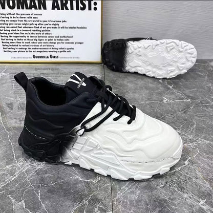 Mech Dad Breathable Thick Sole Casual Little White Shoes
