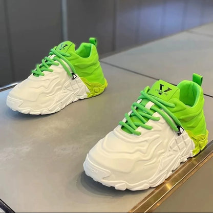 Mech Dad Breathable Thick Sole Casual Little White Shoes