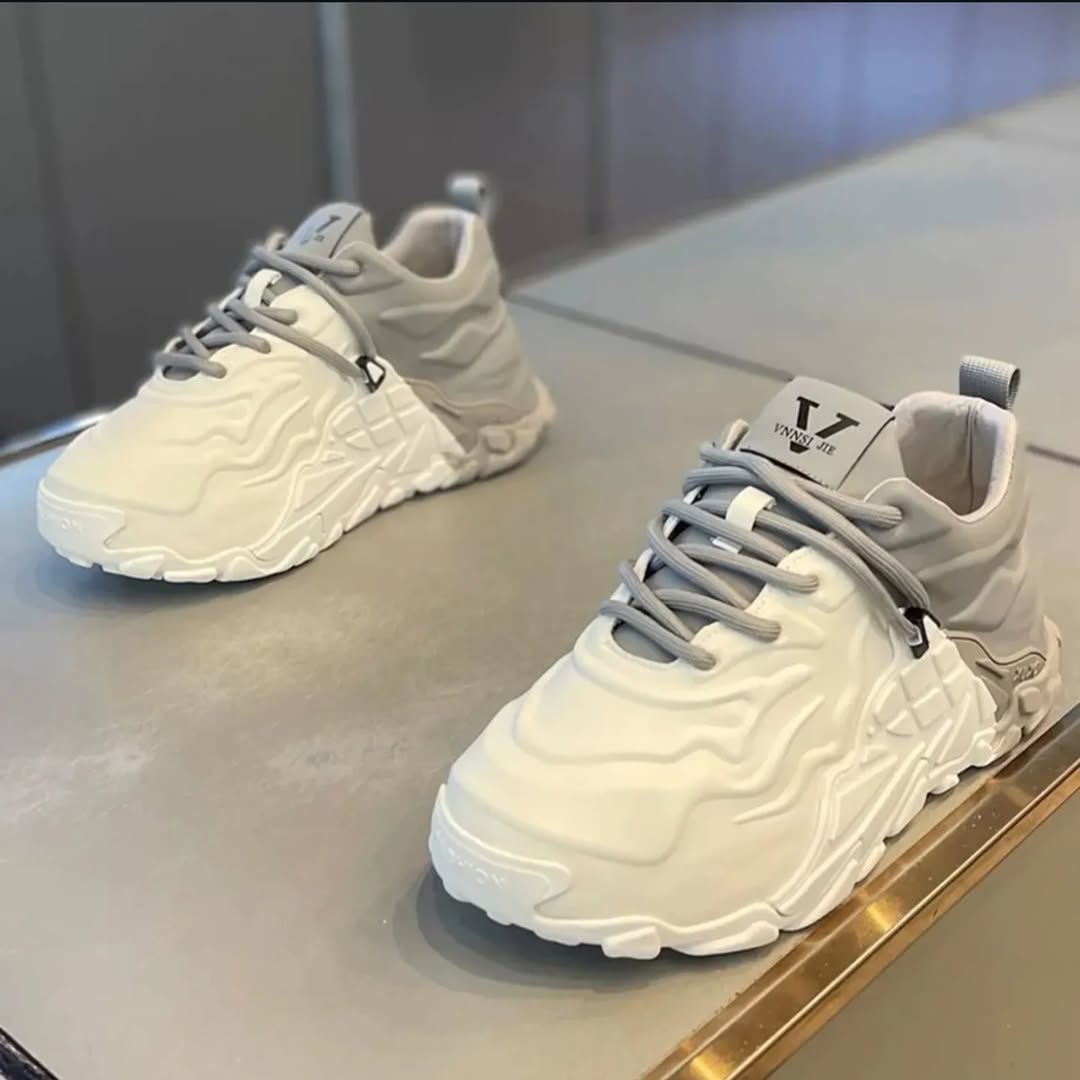 Mech Dad Breathable Thick Sole Casual Little White Shoes