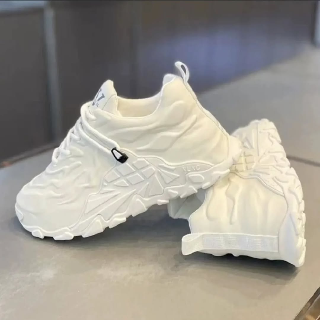 Mech Dad Breathable Thick Sole Casual Little White Shoes