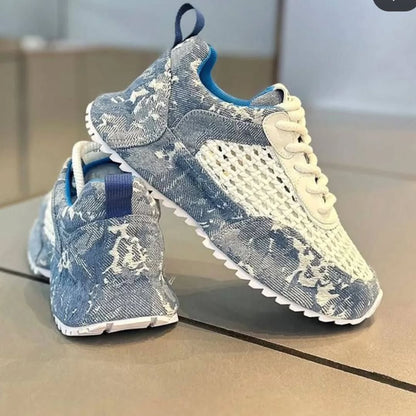 Men's Lift Platform Sneakers -Top Round Toe with PVC Cushioned Sole