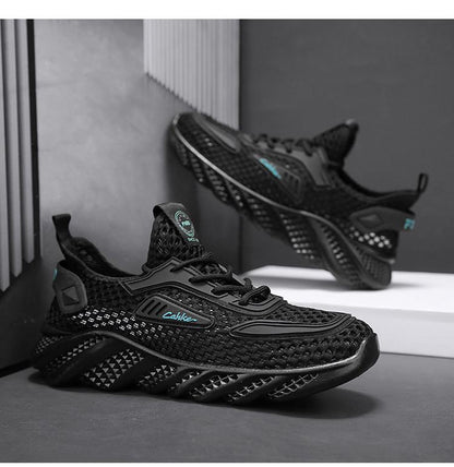 Breathable Mesh Cutout Sneakers with Chunky Cushioned Sole