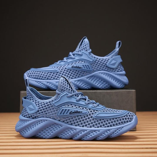 Breathable Mesh Cutout Sneakers with Chunky Cushioned Sole