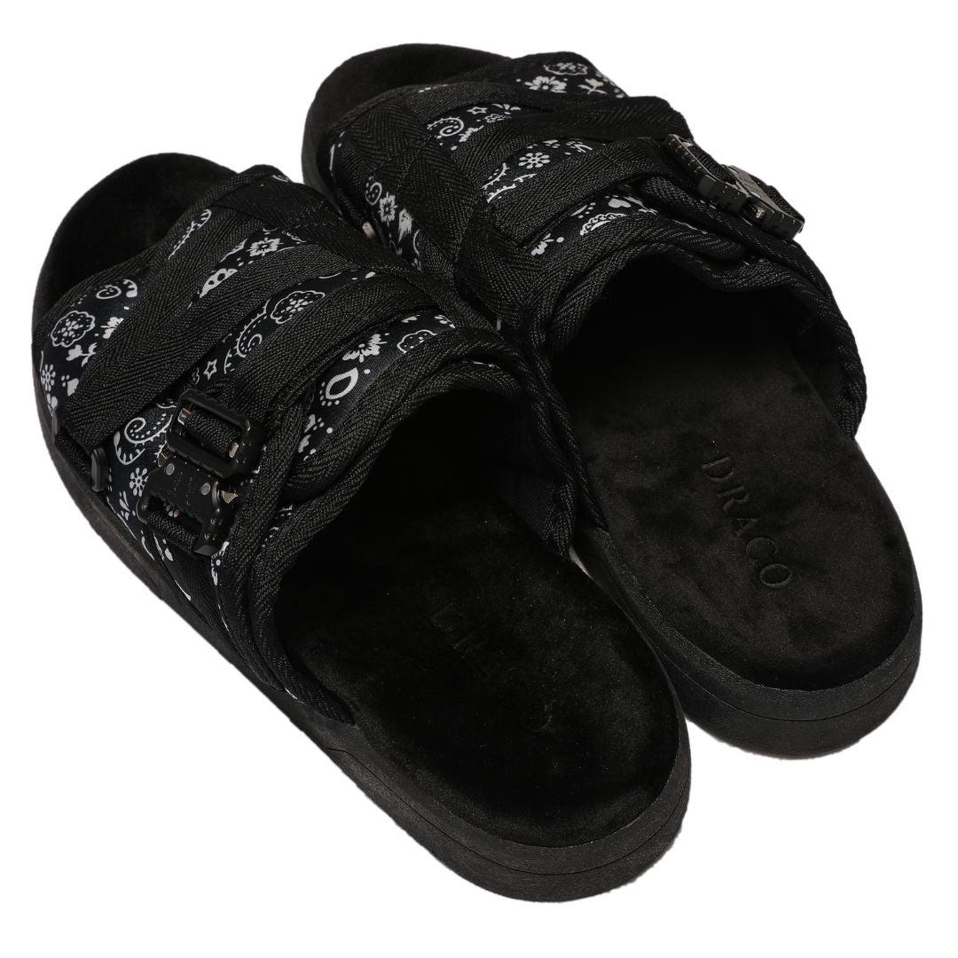 Bandana Print Slide Sandals